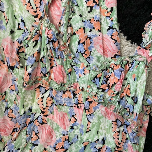 Zara Floral Printed Midi Dress XS - Picture 6 of 8